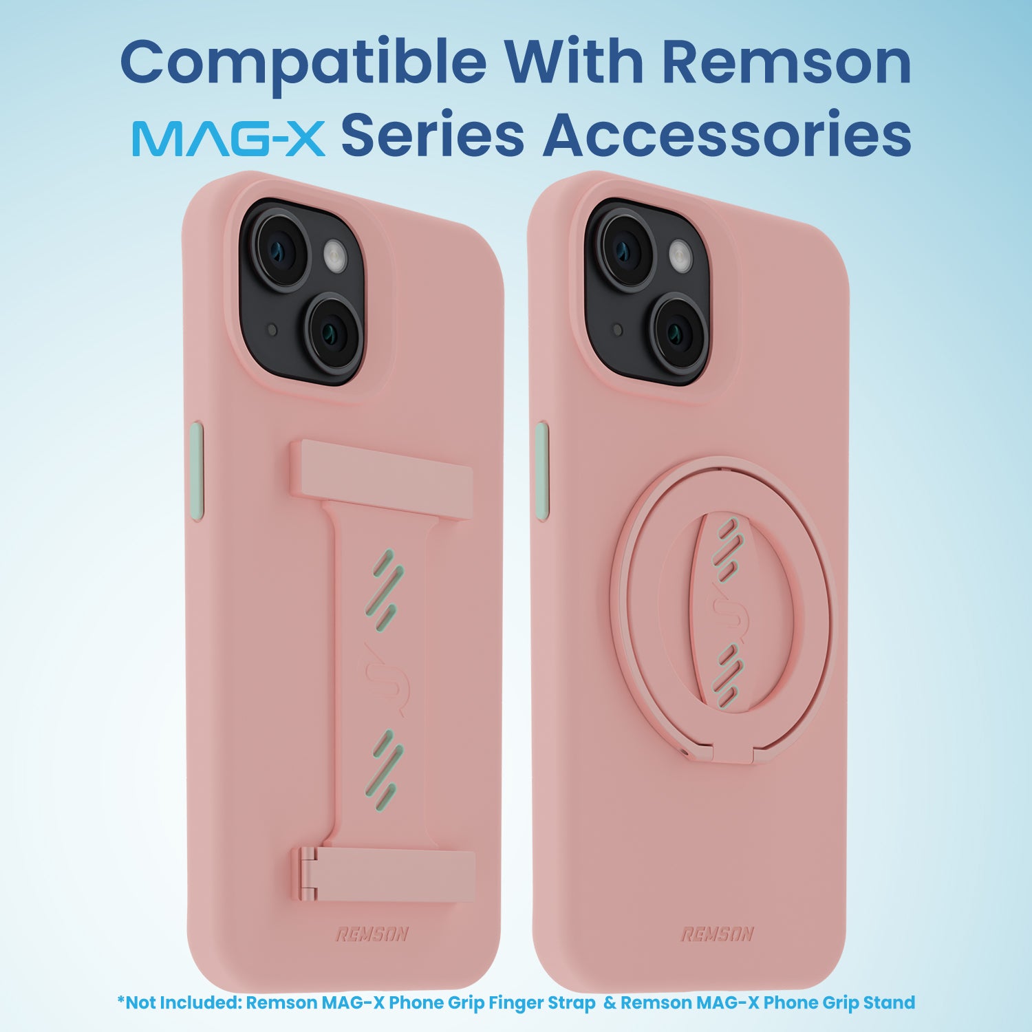 Remson Mag-X Magnetic Hybrid Protective Silicone Case Military Grade Protection Compatible For iPhone 14 - Pink