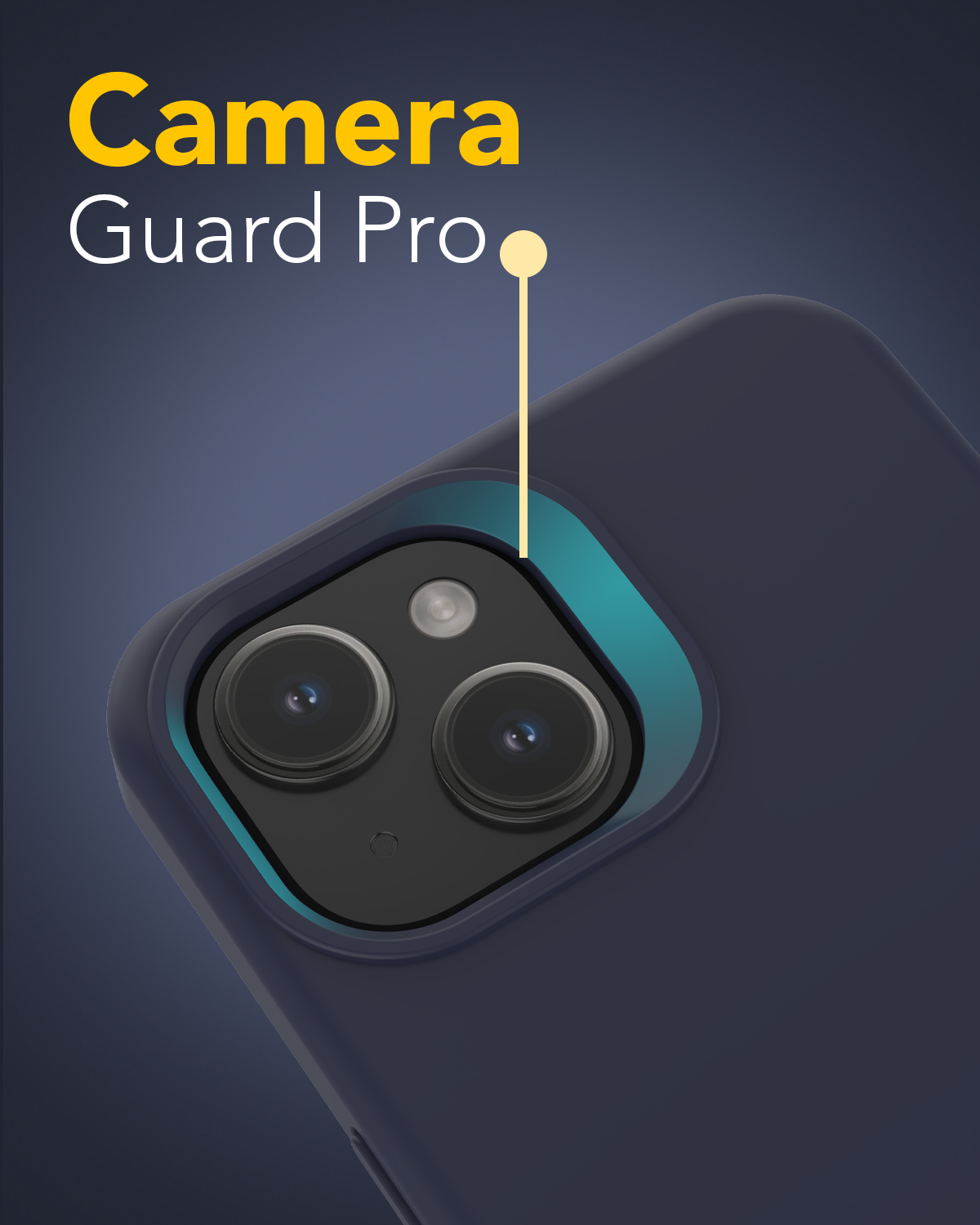 جراب Remson Mag-X المغناطيسي الهجين الواقي المصنوع من السيليكون، حماية عسكرية متوافقة مع iPhone 15 6.1 بوصة - أزرق داكن 