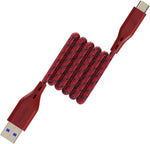 REMSON USB-A to USB-C Rapid-Link USB Type C Nylon Braided Cable Fast Charge & Data Sync Compatible with Galaxy S21,S20,S10,Note 10/9,A51,A11,Switch,Pixel,LG & more (Red, 2 Meter)