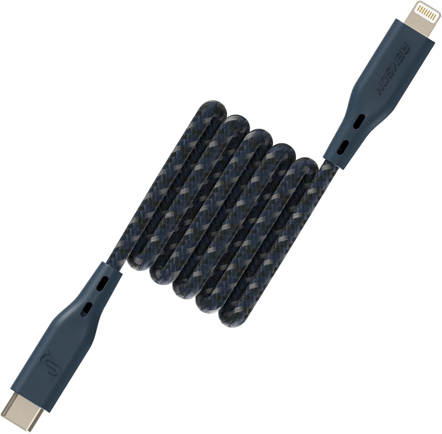 【Apple MFi Certified】Remson Rapid-Link Nylon Braided Cable USB-C to Lightning Cable PD Fast Charge & Data Sync Compatible with iPhone 13 Pro/13 Pro Max/ 12/12 Pro Max/SE/XS Max iPad and iPod 3M (Blue)