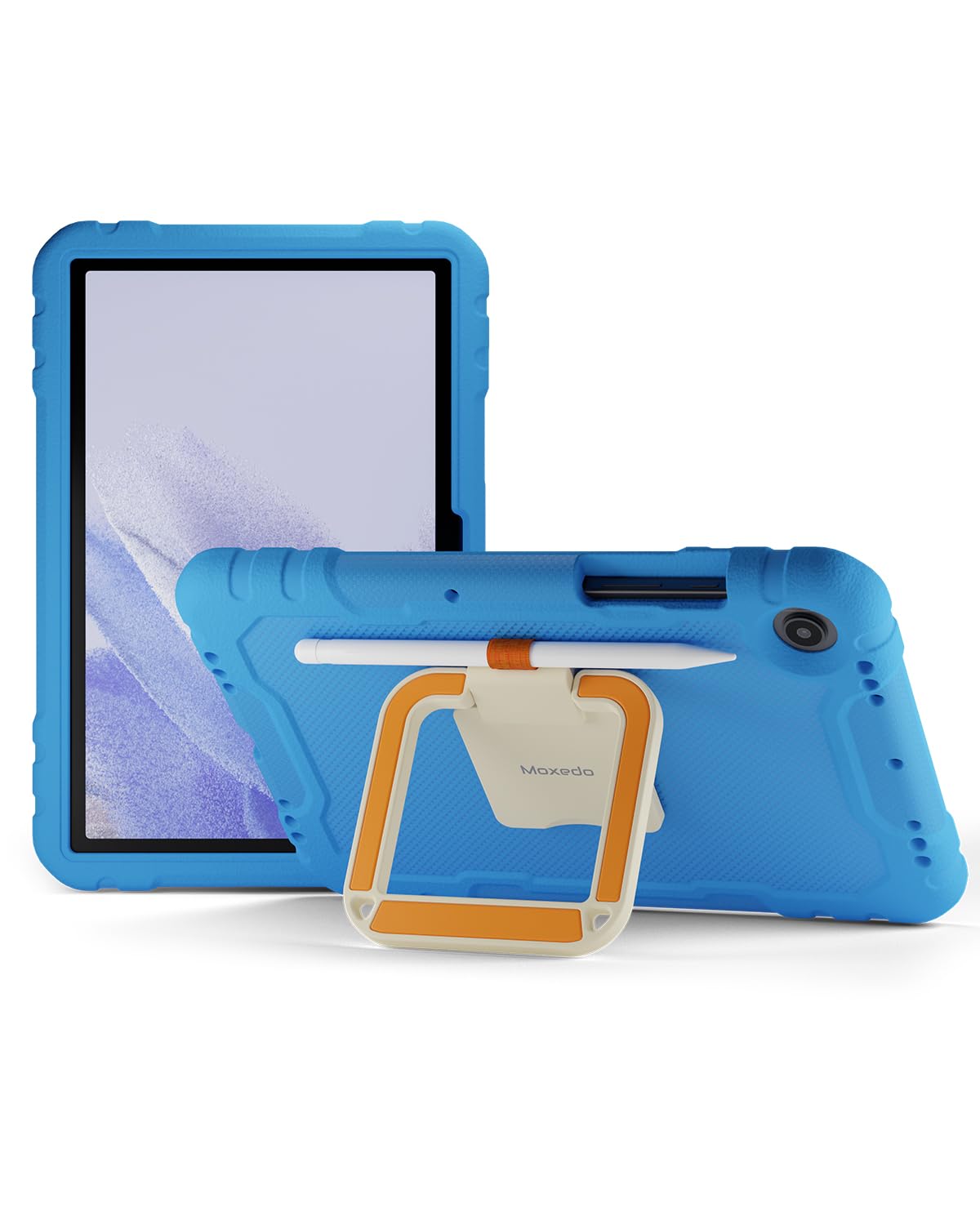 Moxedo Rugged Protective EVA Foam Silicone Kids Case Cover, Shockproof Foldable 360 Rotatable Stand Handle Grip with Pencil Holder  for Samsung Galaxy Tab A8 Case 10.5-inch