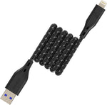 【Apple MFi Certified】Remson Rapid-Link Nylon Braided Cable USB-A to Lightning Cable PD Fast Charge & Data Sync Compatible with iPhone 13 Pro/13 Pro Max/ 12/12 Pro Max/SE/XS Max (Black, 2 Meter)