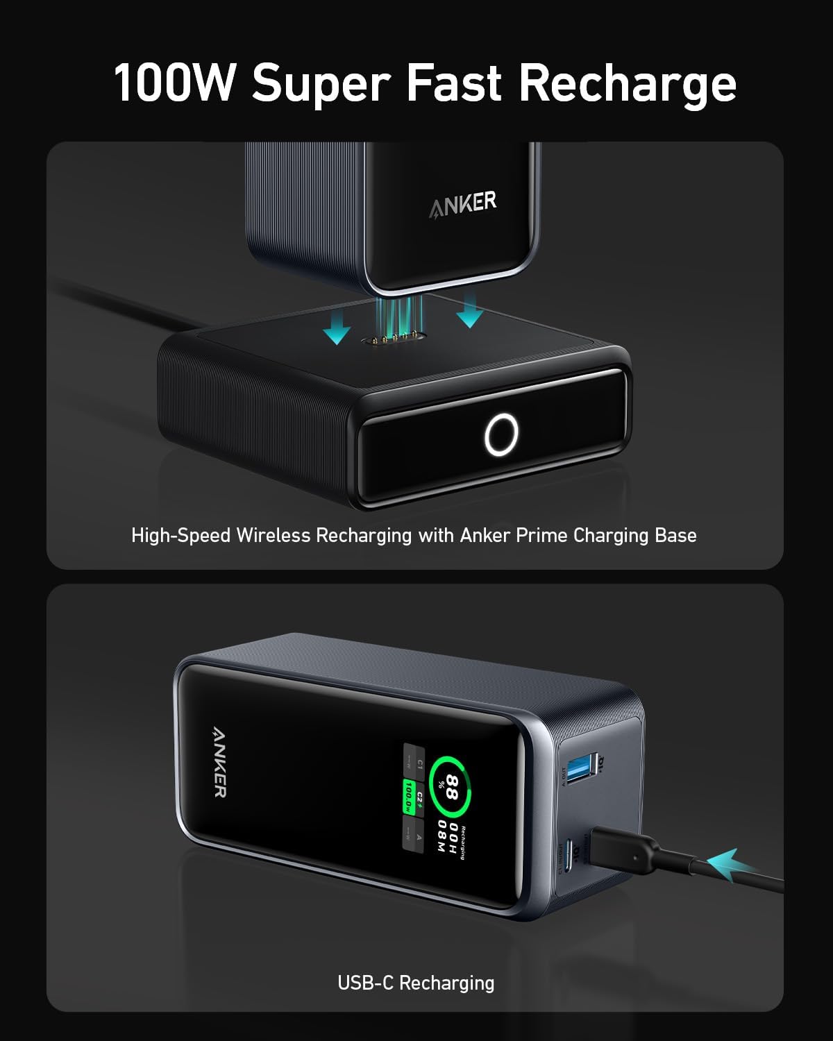 Multi-Device Fast Charging PRIME Power Bank 100W Output (ANKER) ORG