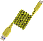 REMSON USB-A to USB-C Rapid-Link USB Type C Nylon Braided Cable Fast Charge & Data Sync Compatible with Galaxy S21,S20,S10,Note 10/9,A51,A11,Switch,Pixel,LG & more (Yellow, 2 Meter)