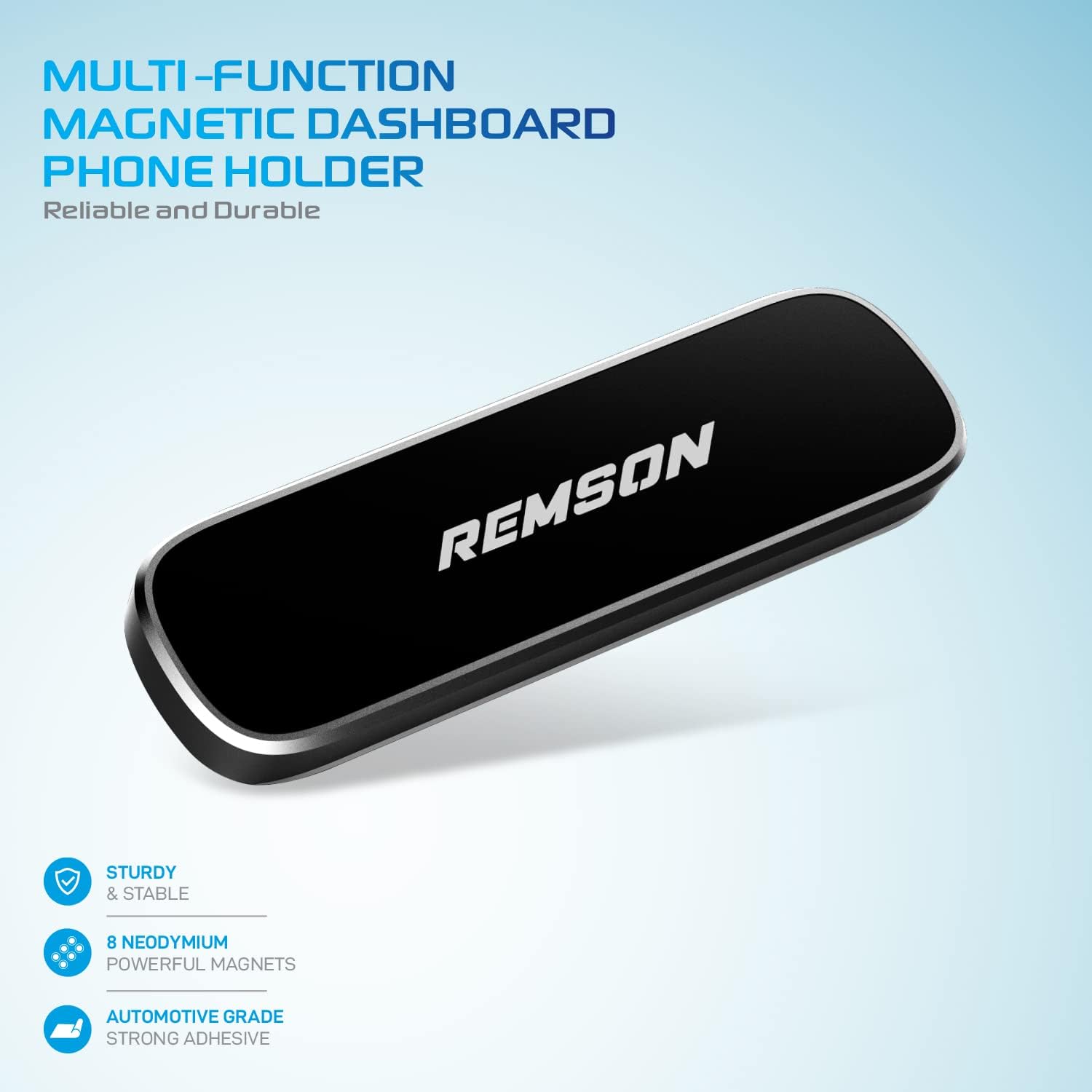 Remson Multi-Function Magnetic Phone Holder for Car Dashboard Universal Stick on 360 Rotation