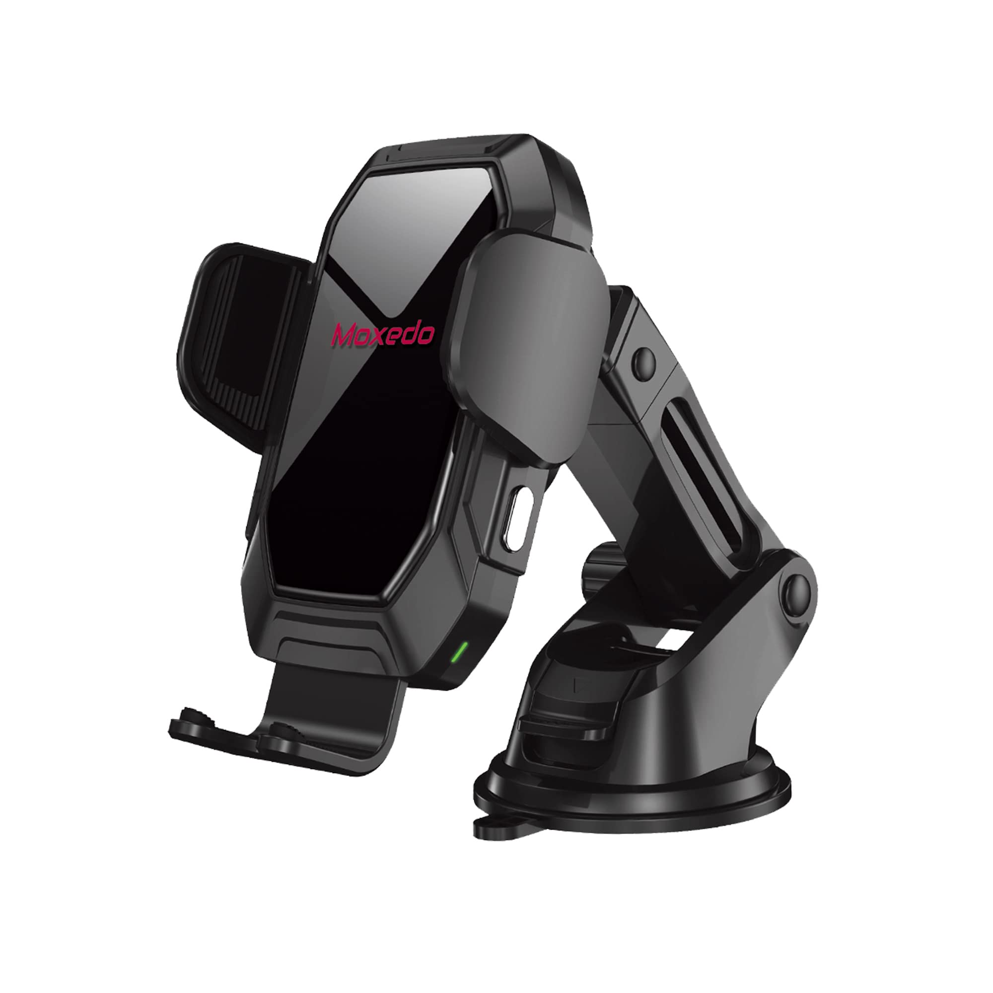 Moxedo 15W Wireless Phone Holder with Car Charger Qi Auto Sensor Windshield/Dashboard/Air Vent