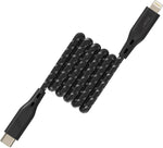 �Apple MFi Certified‘Remson Rapid-Link Nylon Braided Cable USB-C to Lightning Cable PD Fast Charge & Data Sync 1.2M (Black)