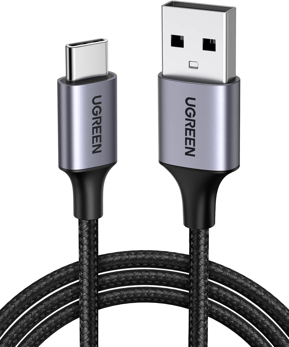 UGREEN USB-A to USB-C Cable (1m, Braided) - Space Gray