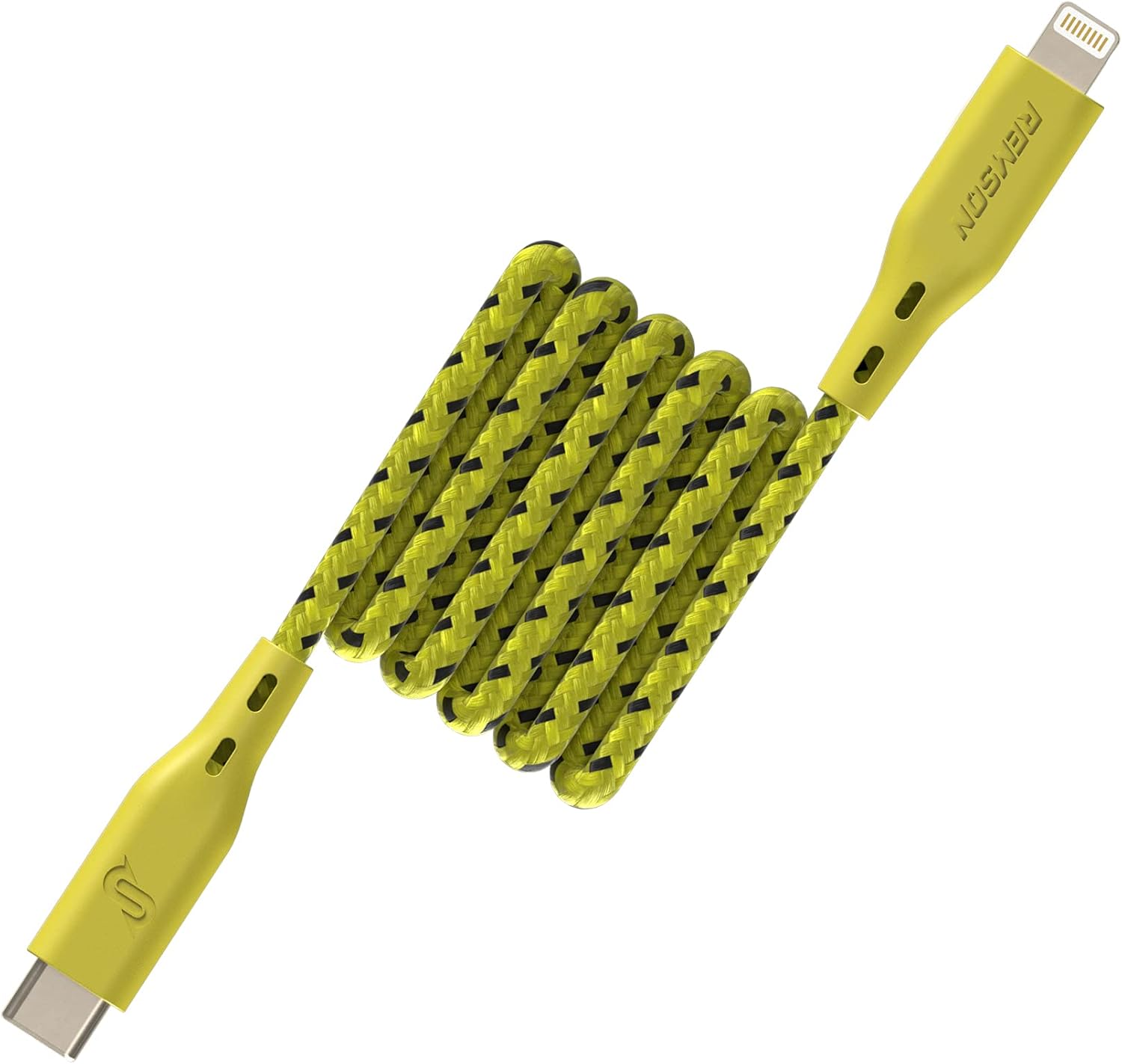 【Apple MFi Certified】Remson Rapid-Link Nylon Braided Cable USB-C to Lightning Cable PD Fast Charge & Data Sync 1.2M (Yellow)