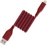 【Apple MFi Certified】Remson Rapid-Link Nylon Braided Cable USB-A to Lightning Cable PD Fast Charge & Data Sync Compatible with iPhone 13 Pro/13 Pro Max/ 12/12 Pro Max/SE/XS Max (Red, 2 Meter)