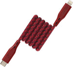 【Apple MFi Certified】Remson Rapid-Link Nylon Braided Cable USB-C to Lightning Cable PD Fast Charge & Data Sync 1.2M (Red)