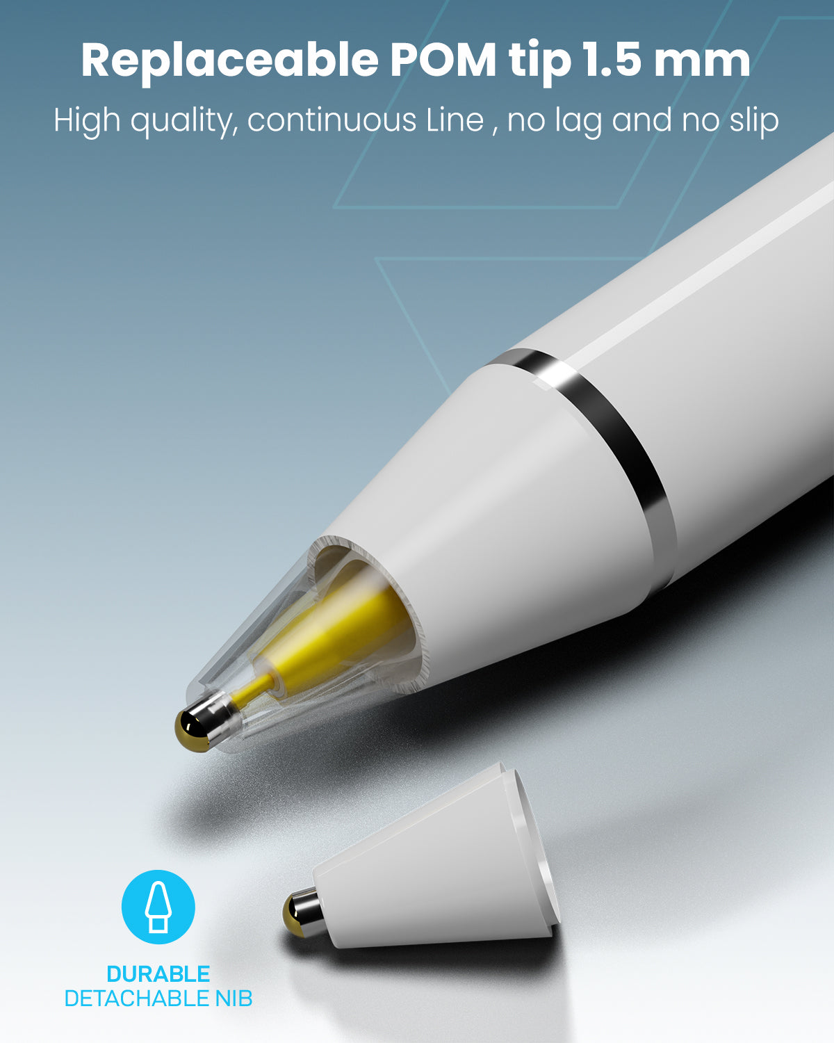 Moxedo Touch Pixel Pen Universal Active Stylus Pen Capacitive Rechargeable - White