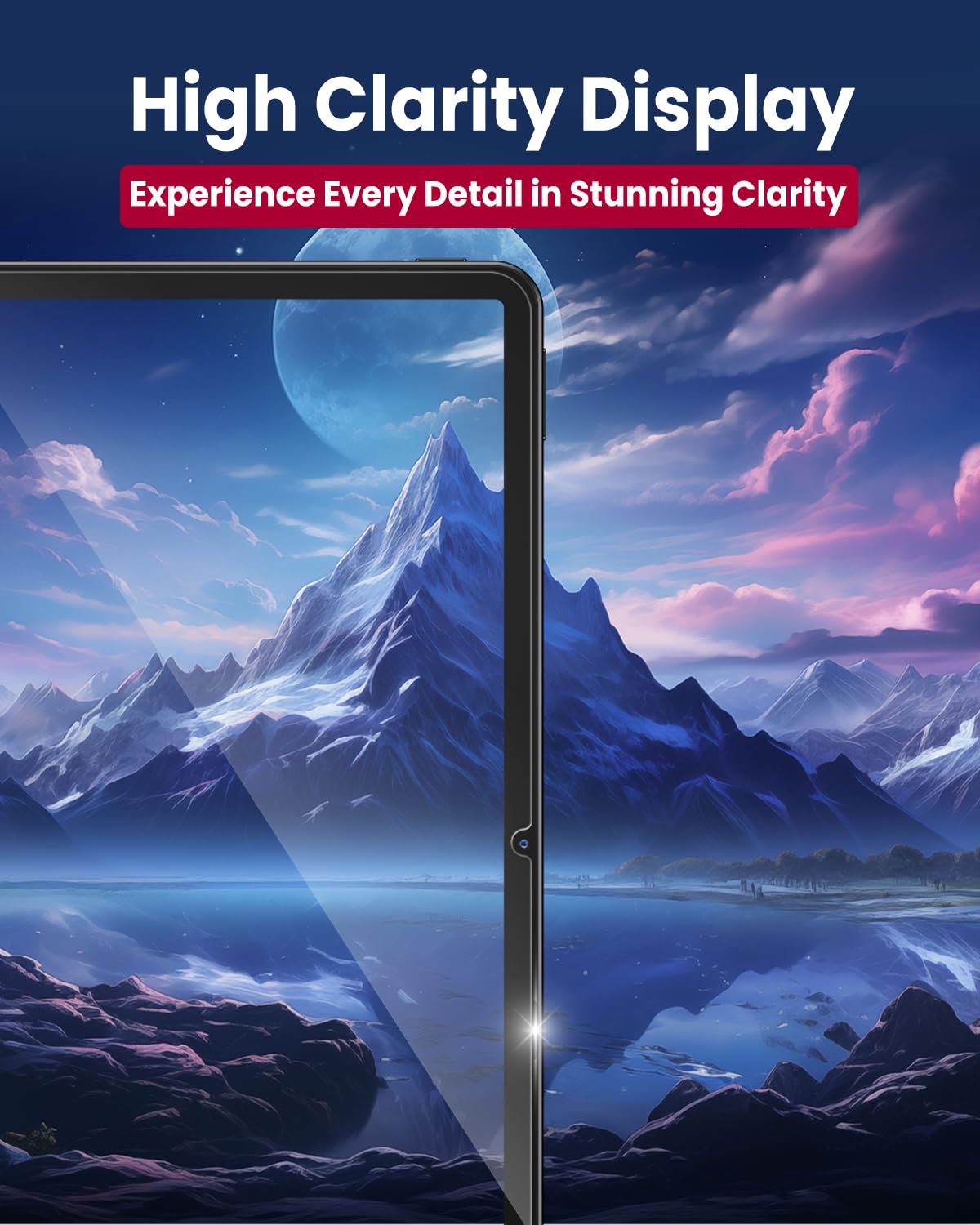 Moxedo Ultra Shield Tempered Glass Screen Protector HD Clear 9H Hardness Micro Curved Edges with Installation Guide (Clear, MatePad 11)