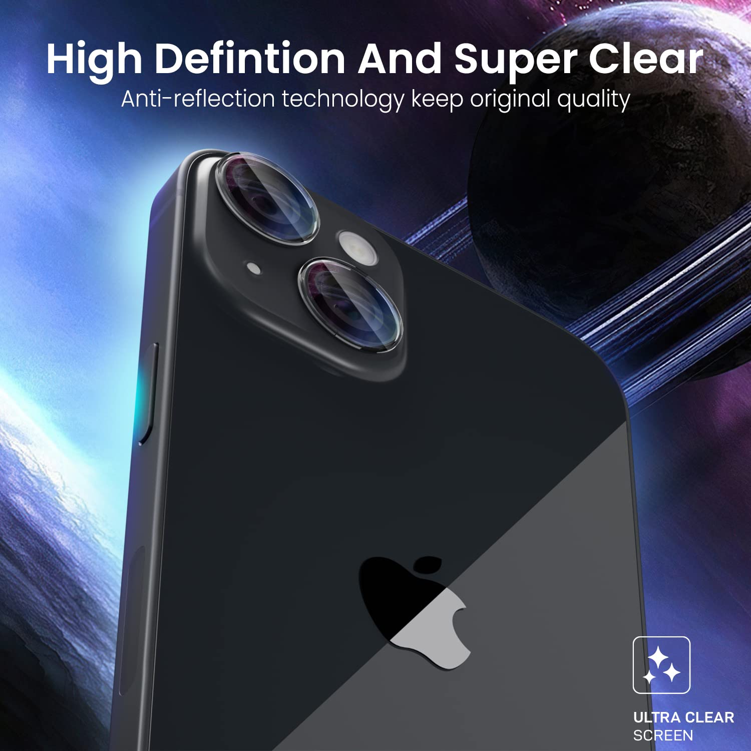 Remson Pureshield Flexible Ultra Clear Screen Protector 9H Camera Lens Protector Compatible for iPhone 14 Plus 6.7 incehs