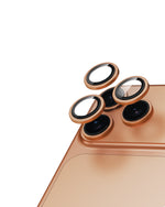 Moxedo Camera Lens Protector for iPhone 17 Pro 6.3”/ iPhone 17 Pro Max 6.9” 9H Tempered Glass Aluminum Alloy Individual Ring Camera Lens Cover Protector with Easy Installation Tool– Orange
