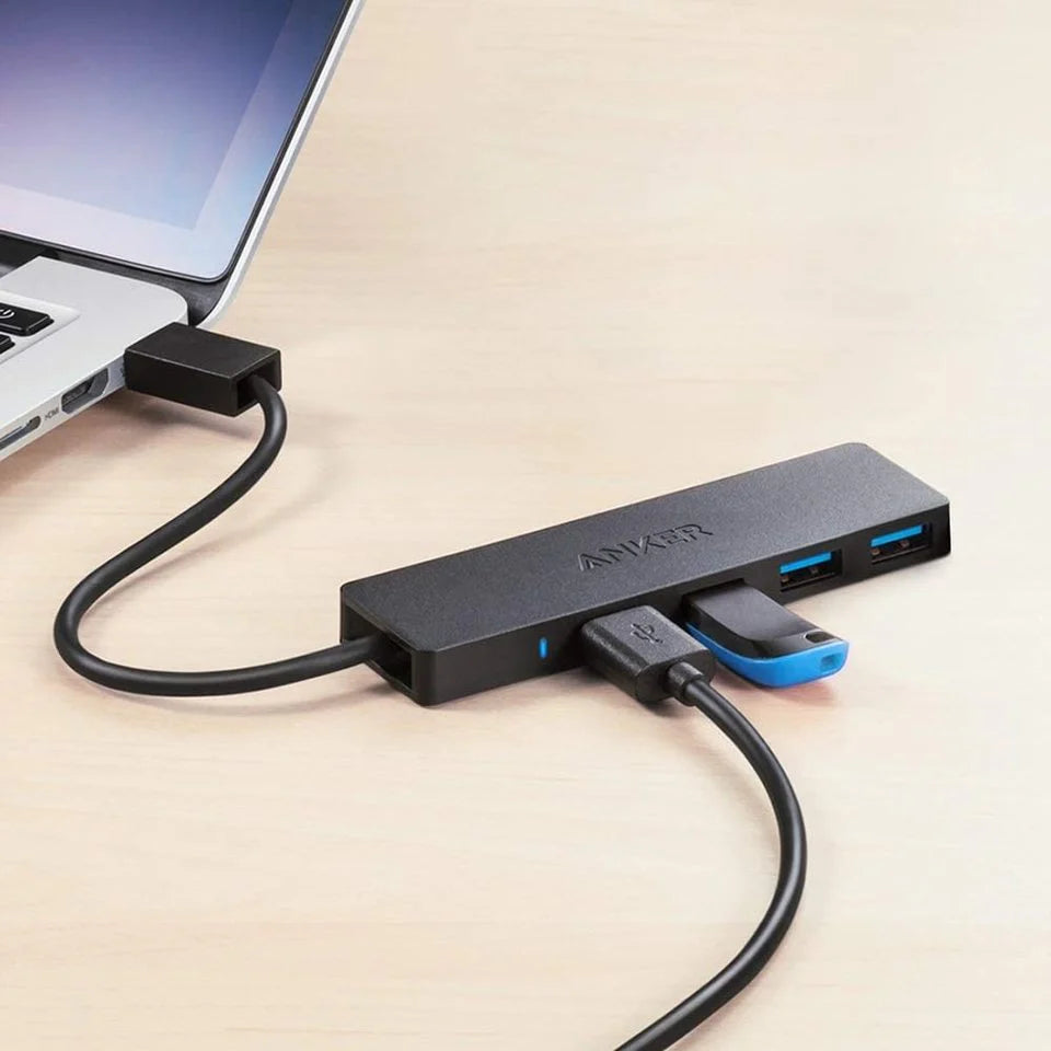 Anker Ultra Slim 4-Port USB 3.0 Data Hub - Black