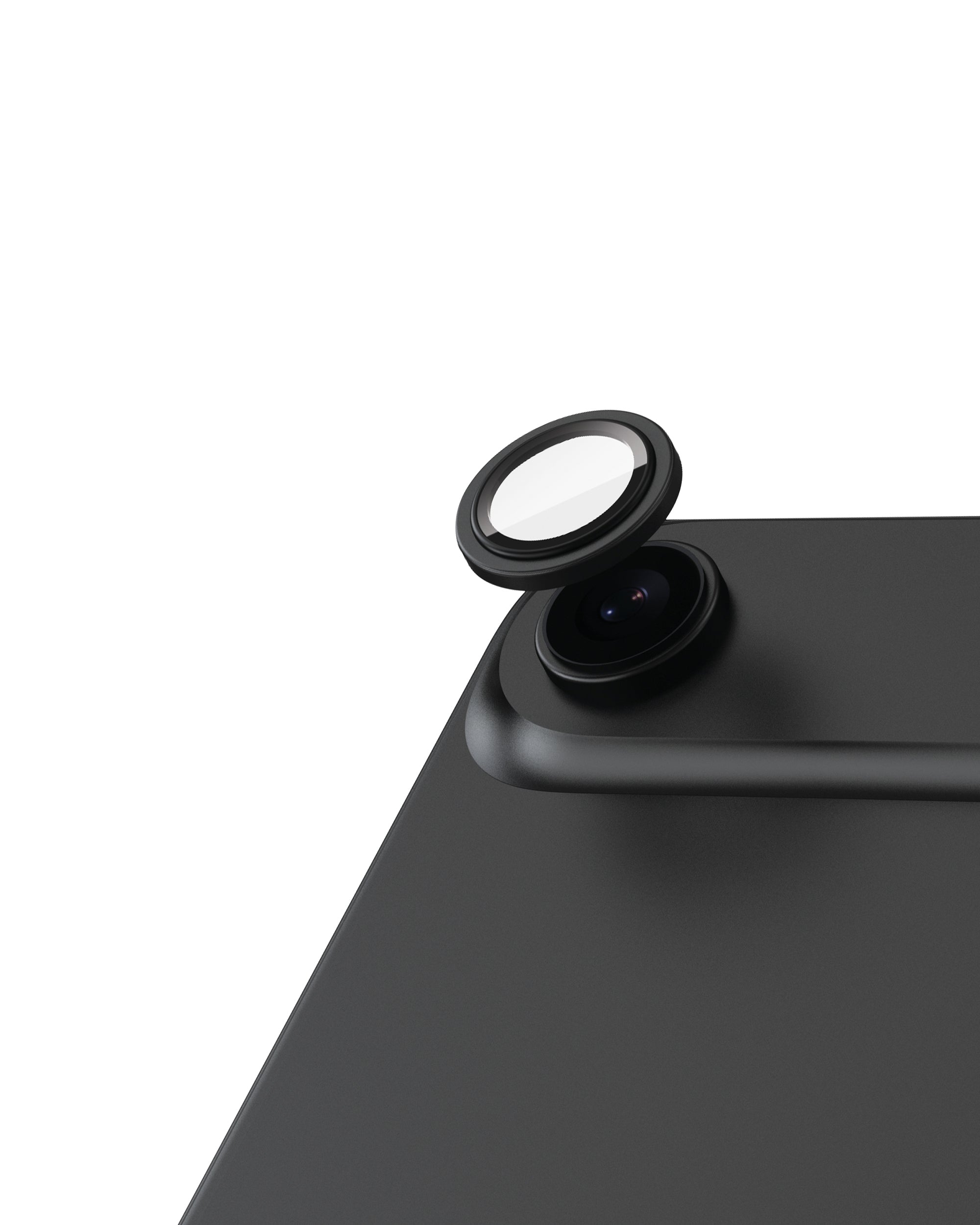 Moxedo Camera Lens Protector for iPhone 17 Air 6.5” 2025 9H Tempered Glass Aluminum Alloy Individual Ring Camera Lens Cover Protector with Easy Installation Tool – Black