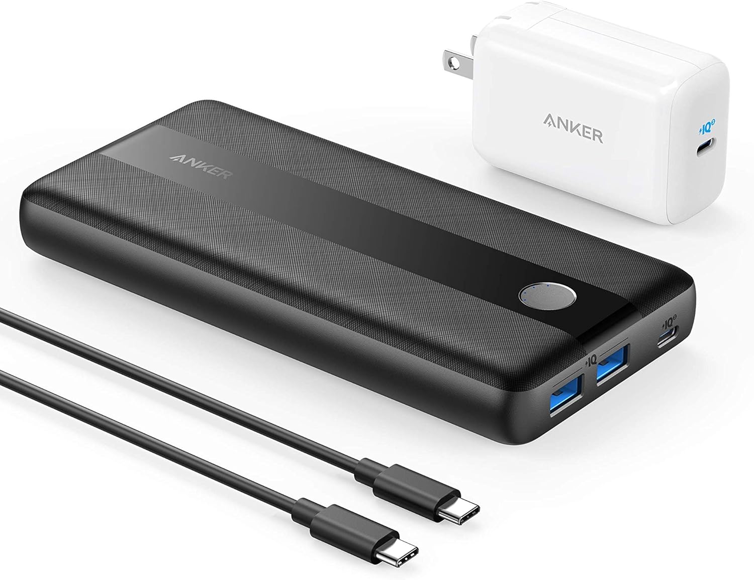 Anker Portable Charger, PowerCore III Elite 19200 60W Power Bank Bundle with 65W PD Wall Charger for USB C - Black