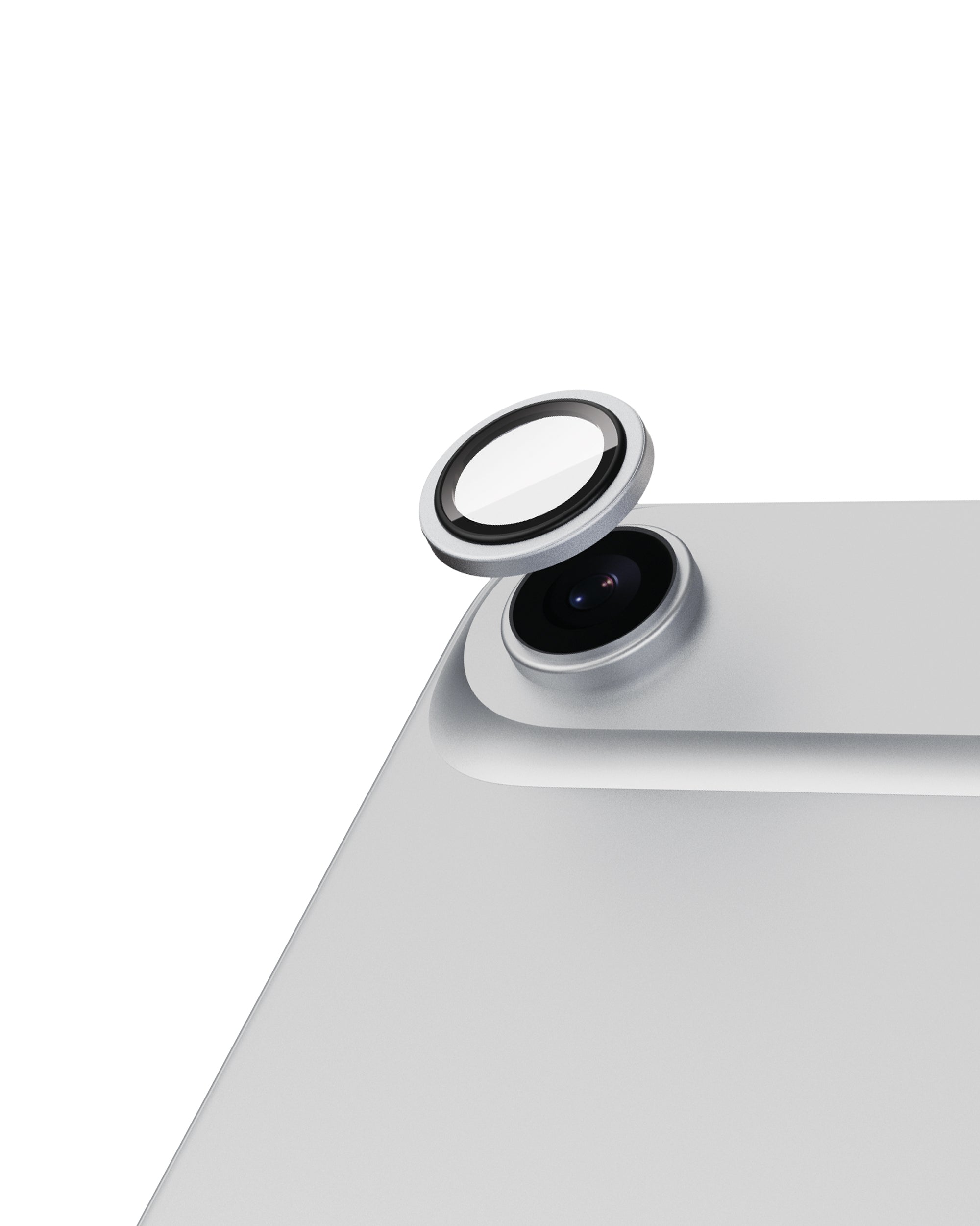 Moxedo Camera Lens Protector for iPhone 17 Air 6.5” 2025 9H Tempered Glass Aluminum Alloy Individual Ring Camera Lens Cover Protector with Easy Installation Tool – Silver