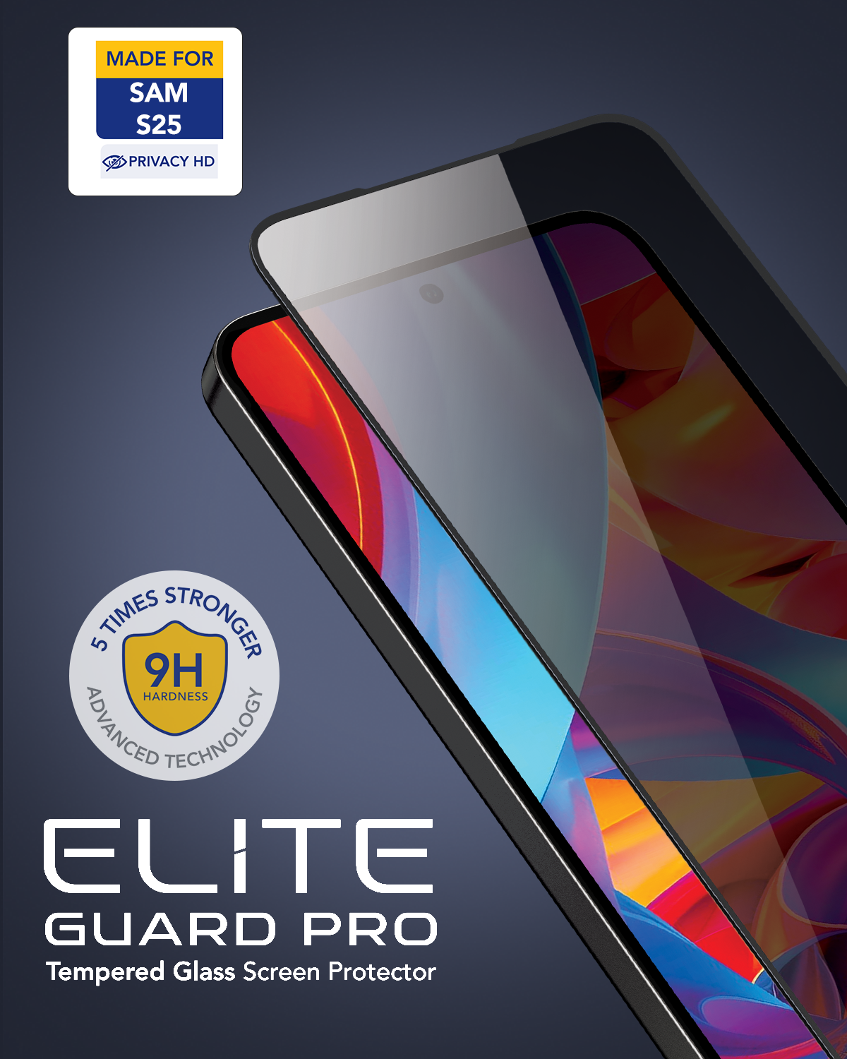 Remson Elite Guard Pro Tempered Glass Screen Protector Privacy HD 9H Hardness Full Coverage with Installation Tool Kit Compatible for Samsung Galaxy S25 6.2 inch