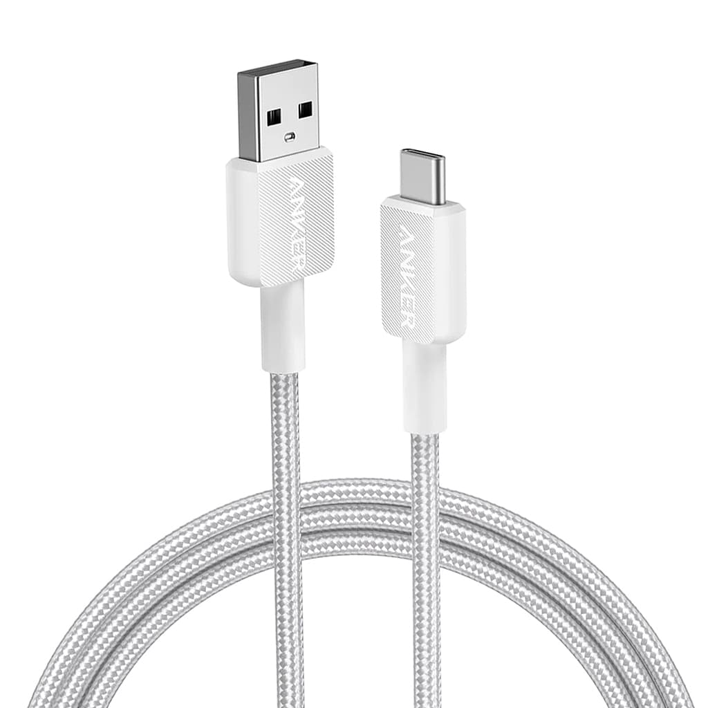 Anker 322 USB-A to USB-C Cable (3ft/0.9m Braided) - White