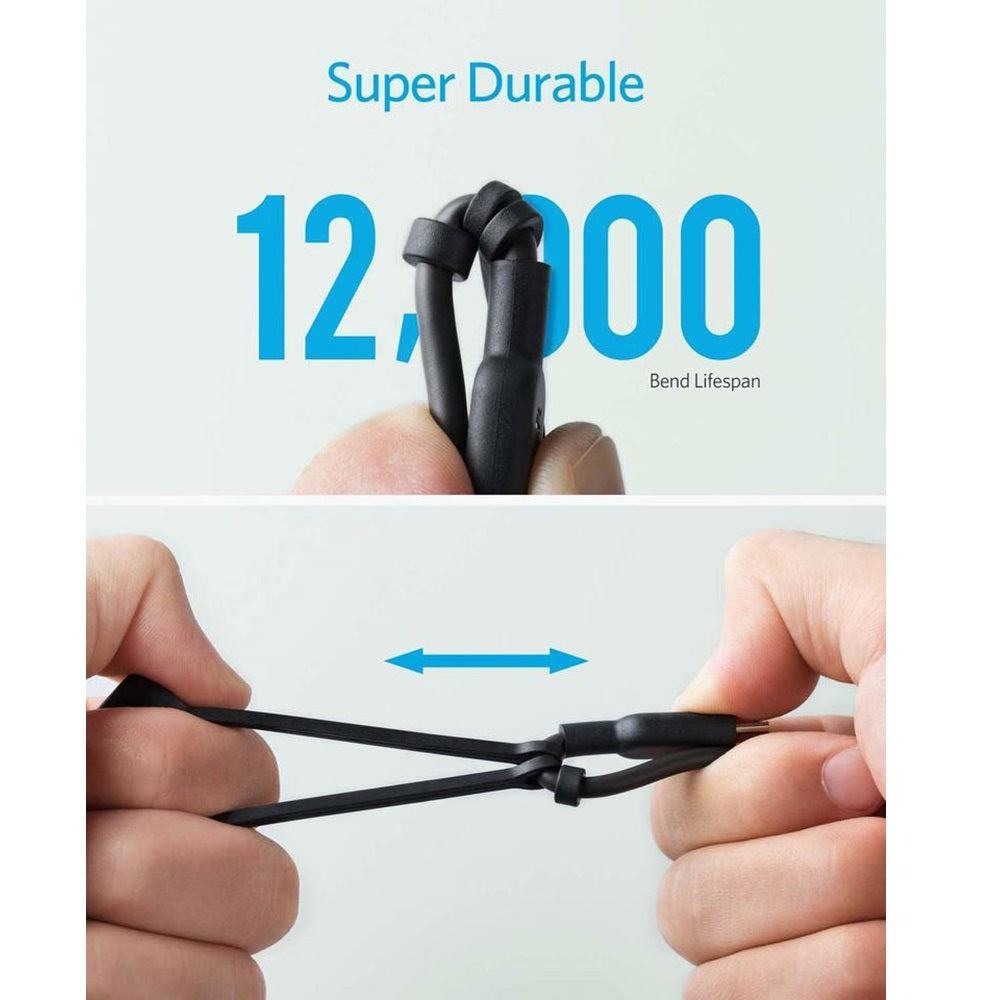 Anker Power Line II 3-in-1 Cable (3ft/0.9m) - Black