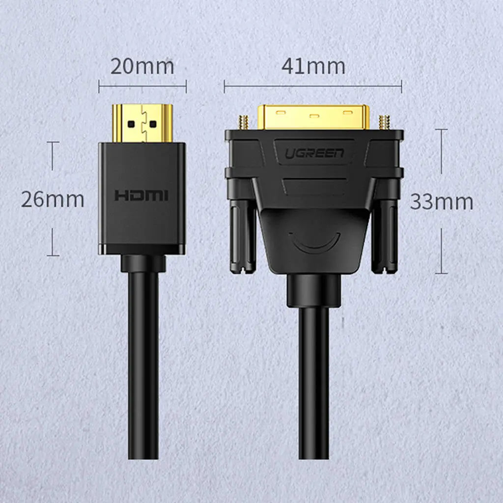 UGREEN cable HDMI - DVI cable 2 meters - black