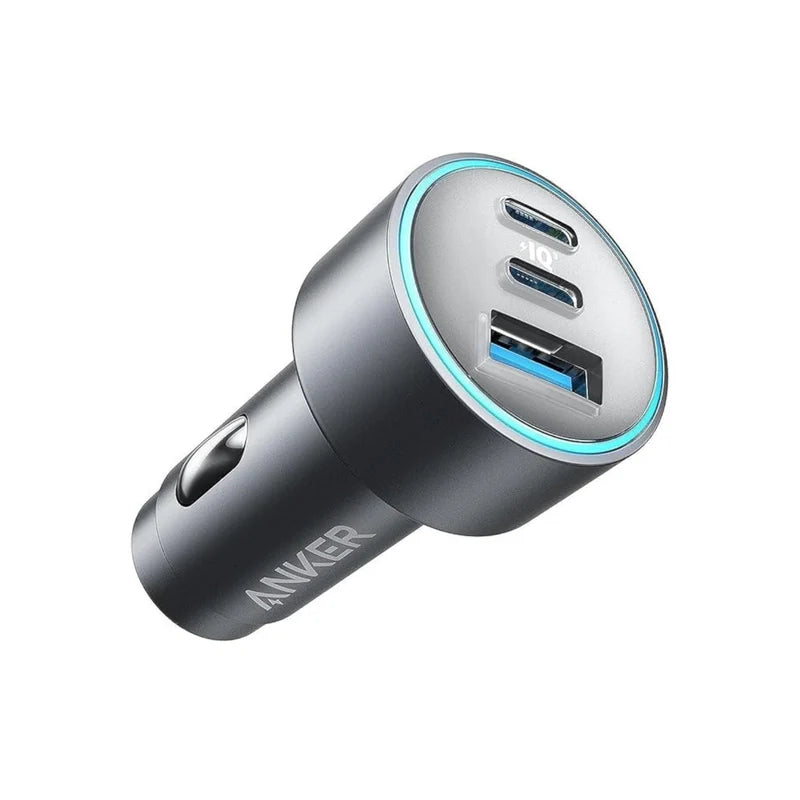 Anker 535 Car Charger (67W) With 1 USB & 2 Type-C Ports - Gray