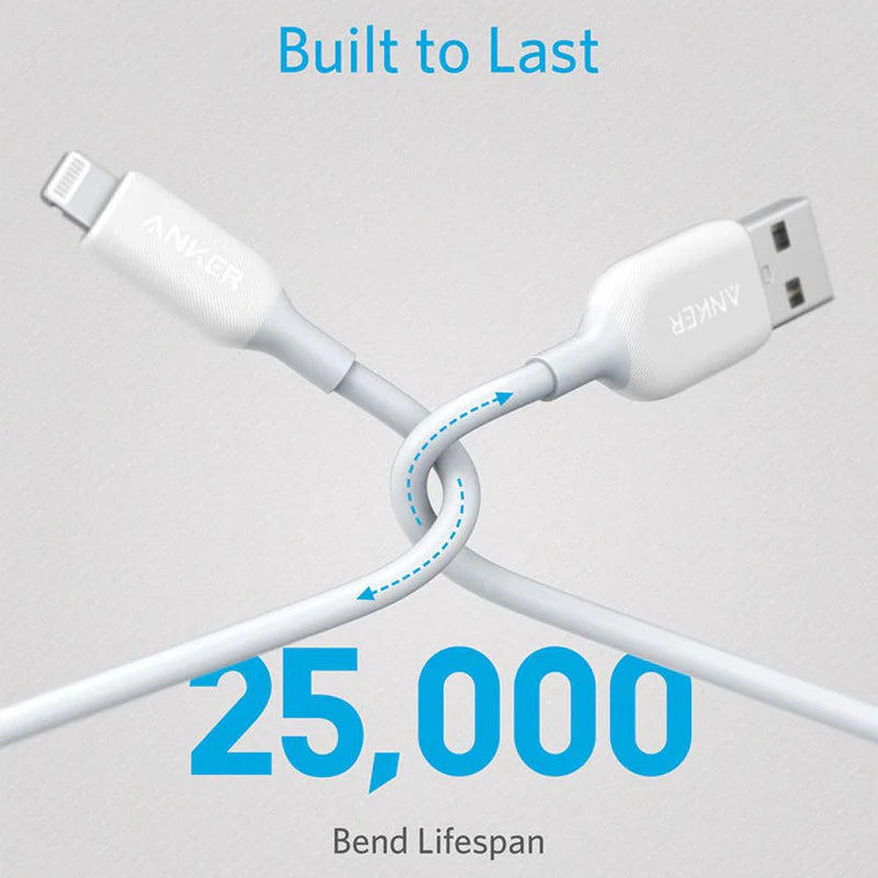 Anker PowerLine III USB-A Cable with Lightning Connector (6ft /1.8m) - White