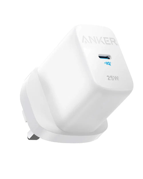 Anker 312 ( 25W ) Wall Charger with a USB-C Power Delivery Port Compatible with Samsung Phones, Tablets and More - White