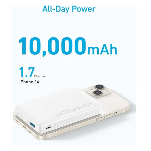 Anker 334 MagGo Battery PowerCore 10K Power Bank - White