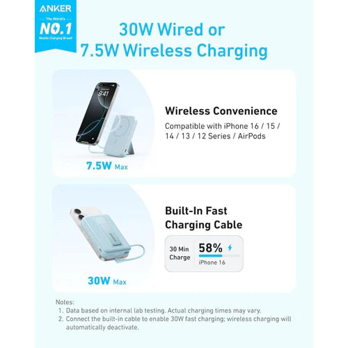 Wireless Charging with Flexible Stand 10k ZOLO Power Bank (ANKER) A1685H11 OR