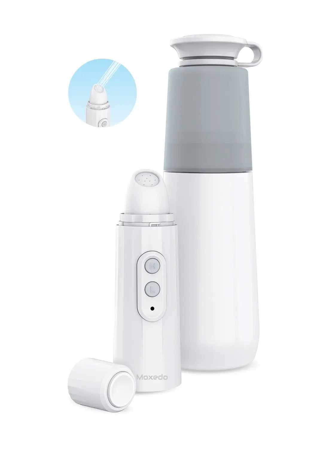 Moxedo Portable Travel Bidet Rechargeable Electric Sprayer Handheld Personal Mini Bidet Dual Mode Water Pressure for Personal Hygiene IPX7 Waterproof with 270ml Water Capacity Moxedo