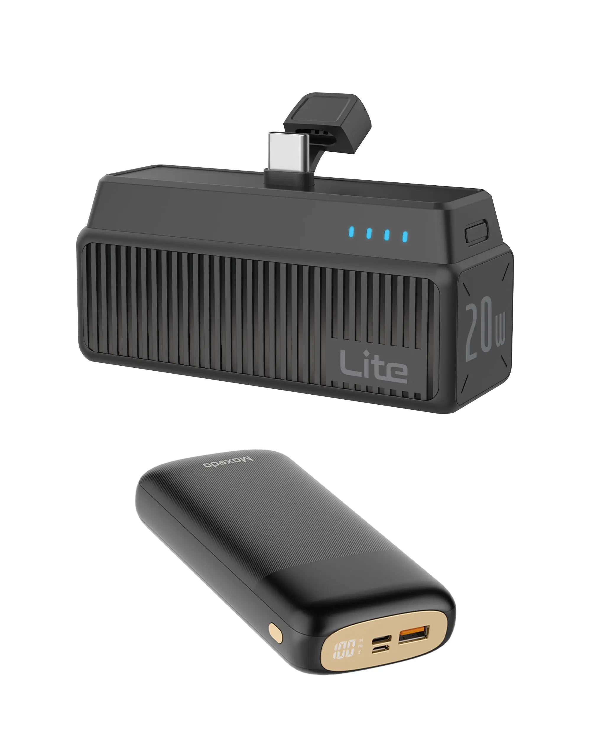 Moxedo Powerbank Combo - Porta-Go 20000mAh 20W multiport powerbanks + 5000mAh 20W with Type-C connector - Offer WPB013/CPB029 TECHVERGE