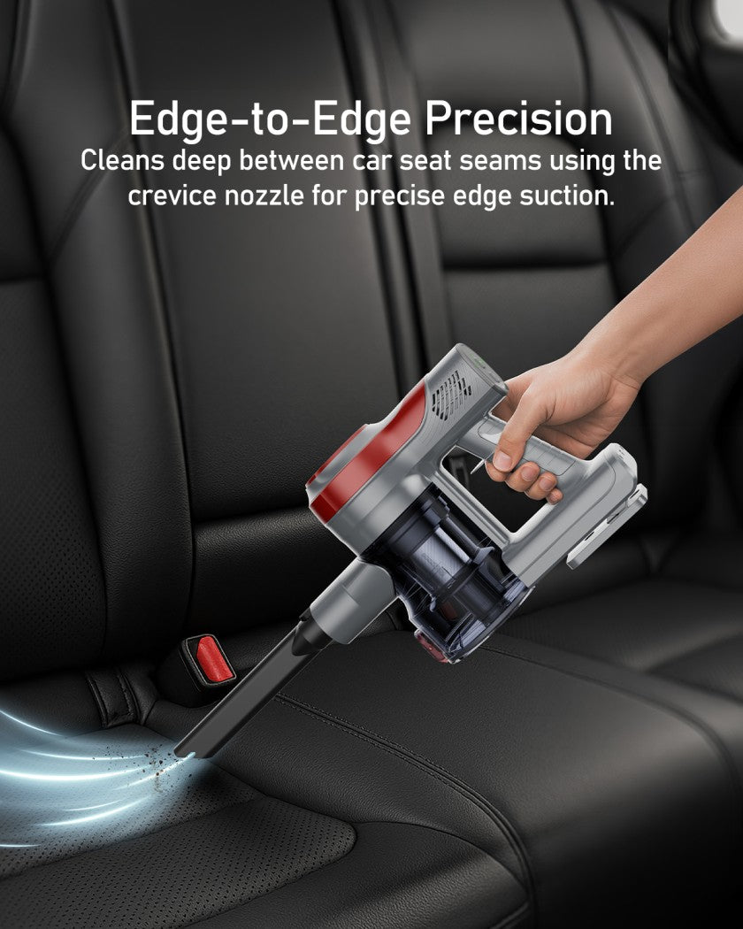 Moxedo Cordless Vacuum Cleaner 30KPa ,3 Speed Modes ,400W BLDC Motor, LED Display Stick Vacuum with Built-in Flashlight Free Standing Design for Car Home Carpet Hardwood Floor