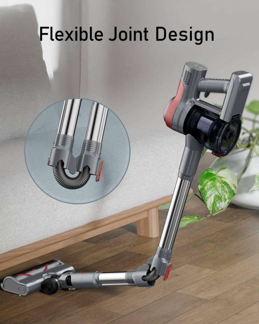Moxedo Cordless Vacuum Cleaner 30KPa ,3 Speed Modes ,400W BLDC Motor, LED Display Stick Vacuum with Built-in Flashlight Free Standing Design for Car Home Carpet Hardwood Floor