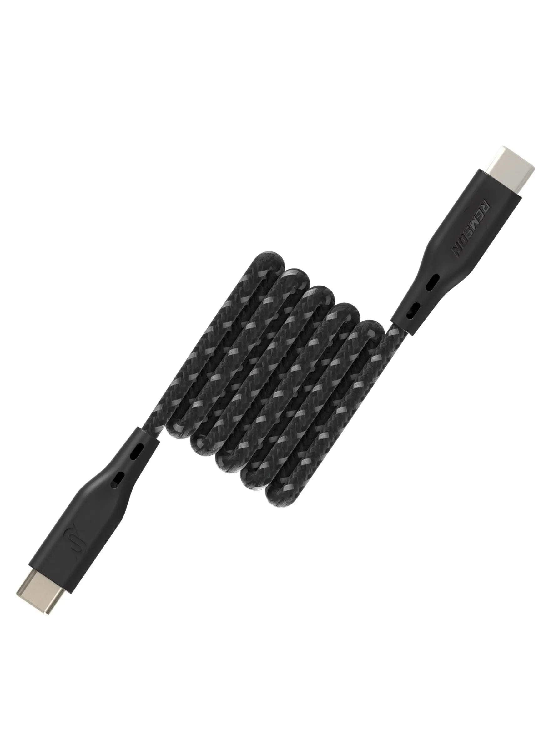 Remson USB-C to Type-C Remson Rapid-Link Nylon Braided Cable Fast Charge & Data Sync 3 Meters (Black) Remson