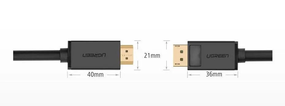 UGREEN unidirectional DisplayPort to HDMI Cable 4K 30Hz 32 AWG 3.0 Meters