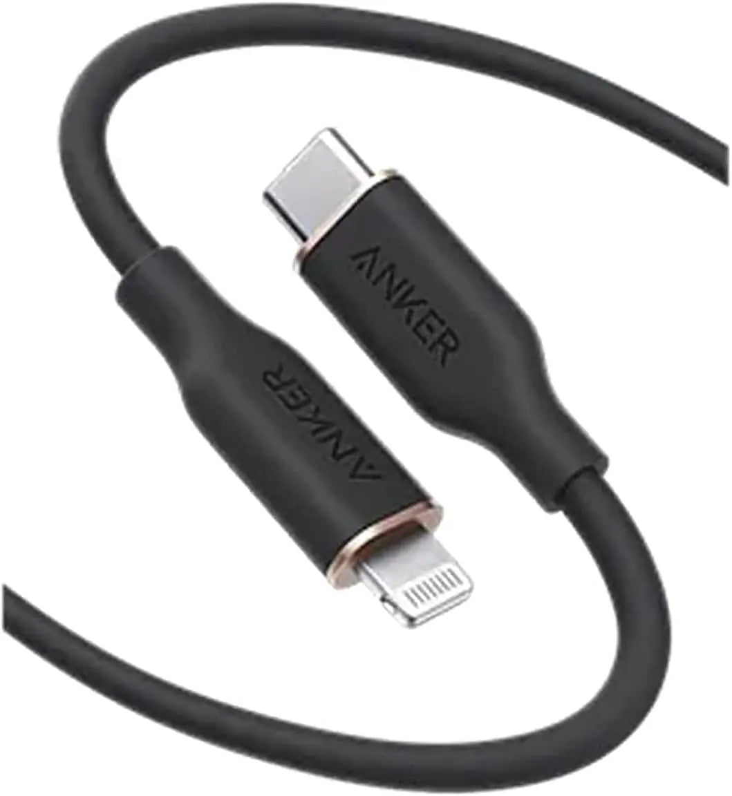 Anker PowerLine III Flow, USB C to Lightning Cable Connector (6ft/1.8m) - Black Anker