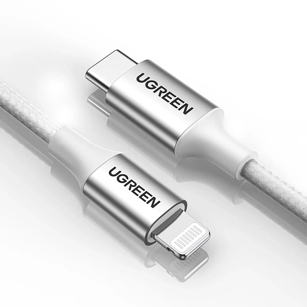 Ugreen Lightning To Type-C 2.0 Male Cable - 1M (Silver) (US304/70523) UGREEN