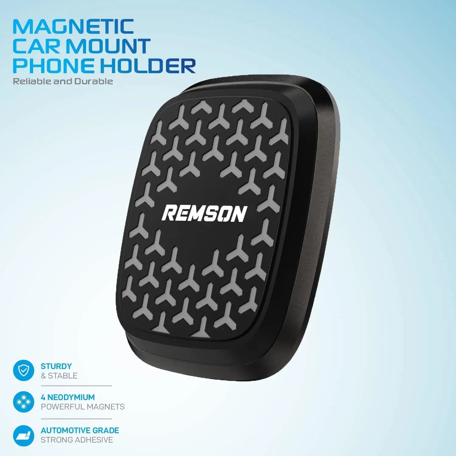 Remson Magnetic Car Phone Holder Universal Stick On 360 Rotation For Dashboard Cell Phone Holder