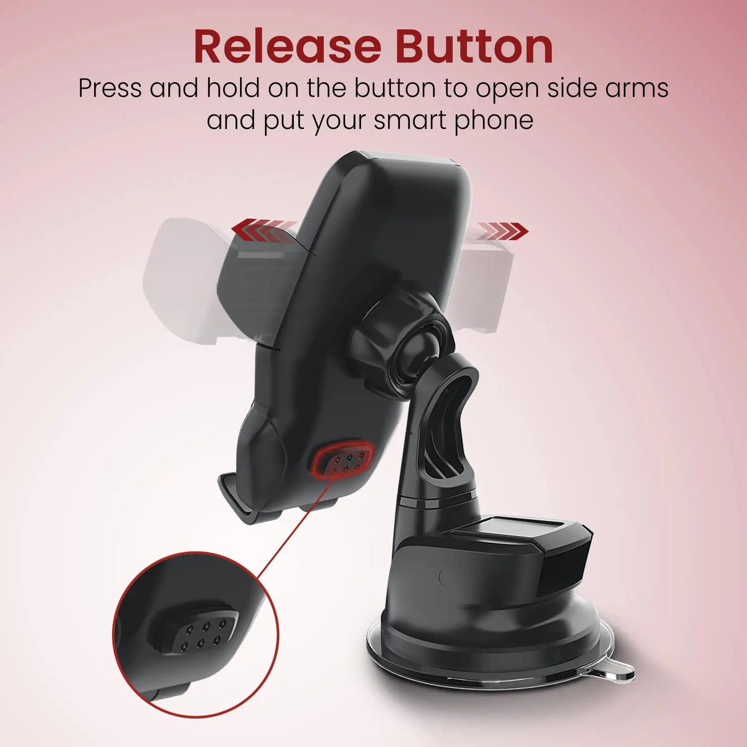 Moxedo Magnetic Car Mount Phone Holder for Car Dashboard/Windshield Suction Base Adjustable 360 Degree Rotation