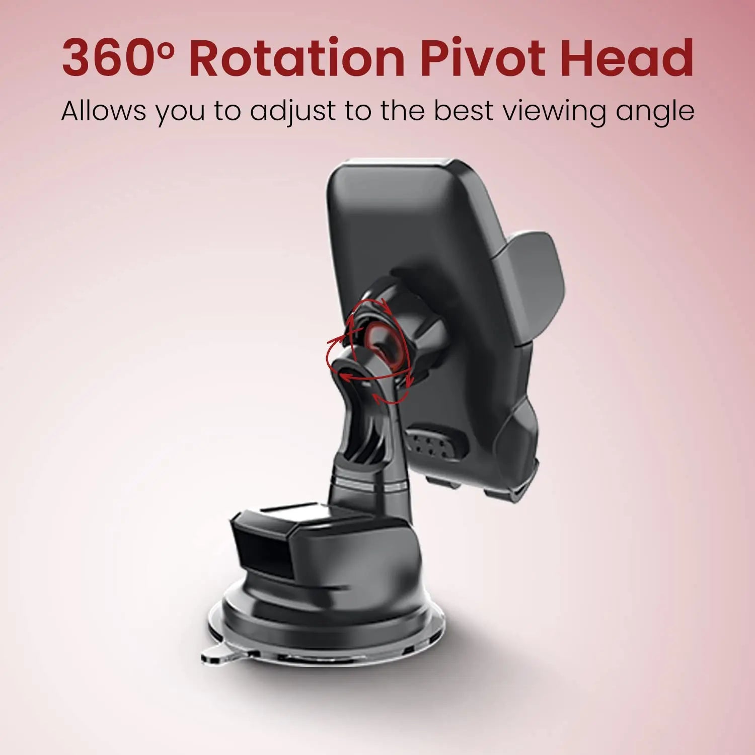 Moxedo Magnetic Car Mount Phone Holder for Car Dashboard/Windshield Suction Base Adjustable 360 Degree Rotation