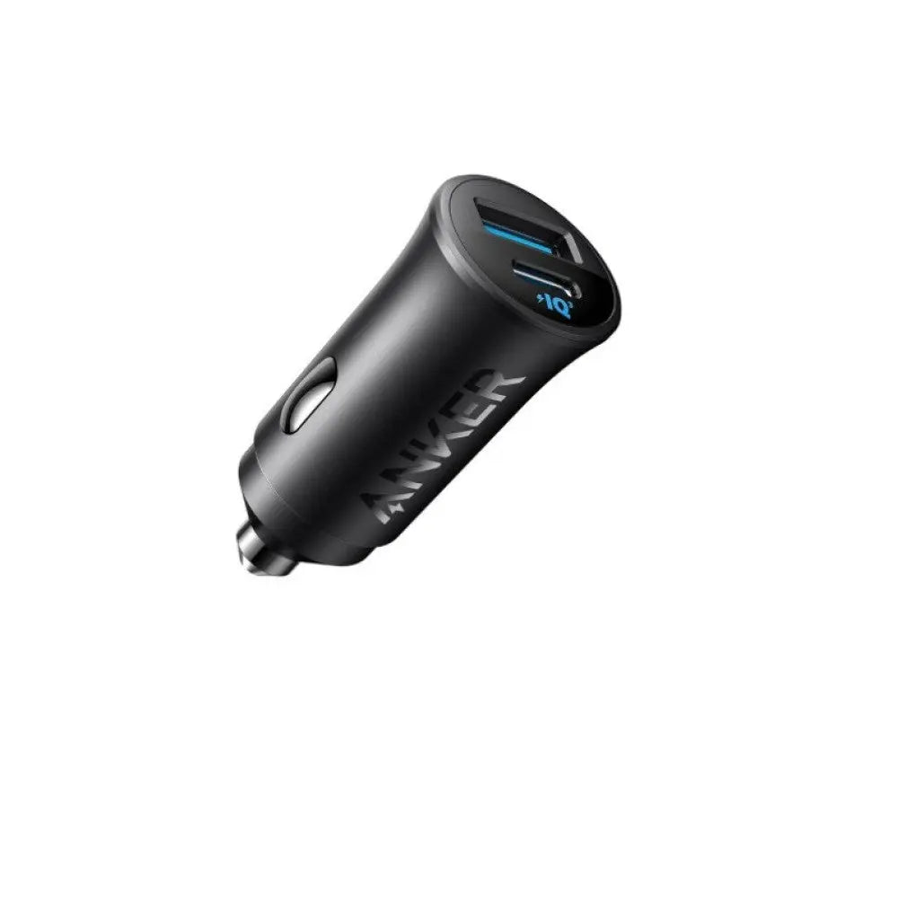 Anker Car Charger (30W, 2 Ports) Ultra-Compact Dual Port - Black