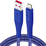 Moxedo Velox Nylon USB-A To Lightning Fast Charge & Data Sync Braided Cable 3.0m - Blue