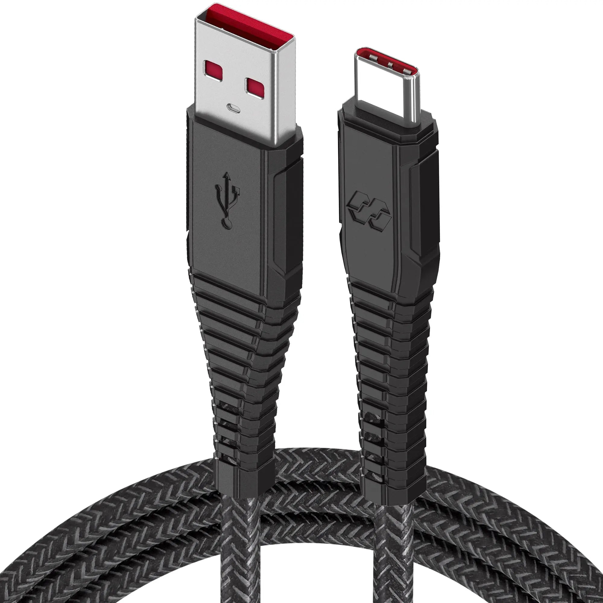 Moxedo Velox Nylon USB-A To USB-C Fast Charge & Data Sync Braided Cable 1.2m - Black