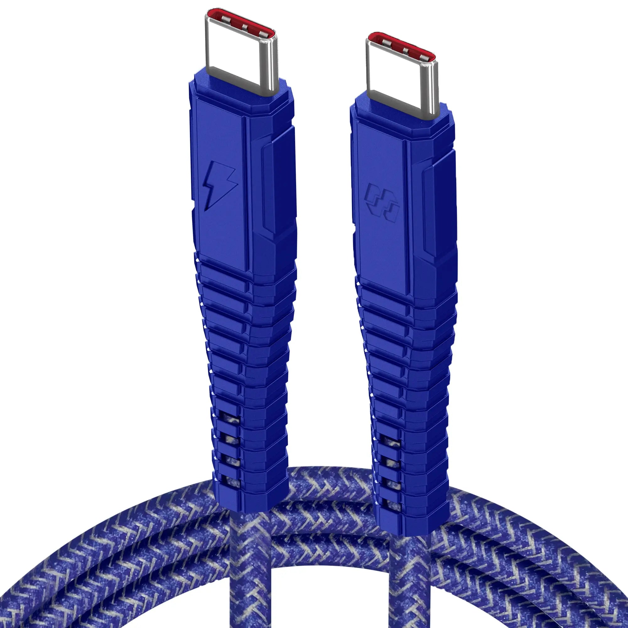 Moxedo Velox Nylon Braided Cable USB-C to USB-C Cable Fast Charge & Data Sync 1.2m - Blue