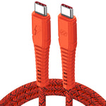 Moxedo Velox Nylon Braided Cable USB-C to USB-C Cable Fast Charge & Data Sync 2.0m - Orange