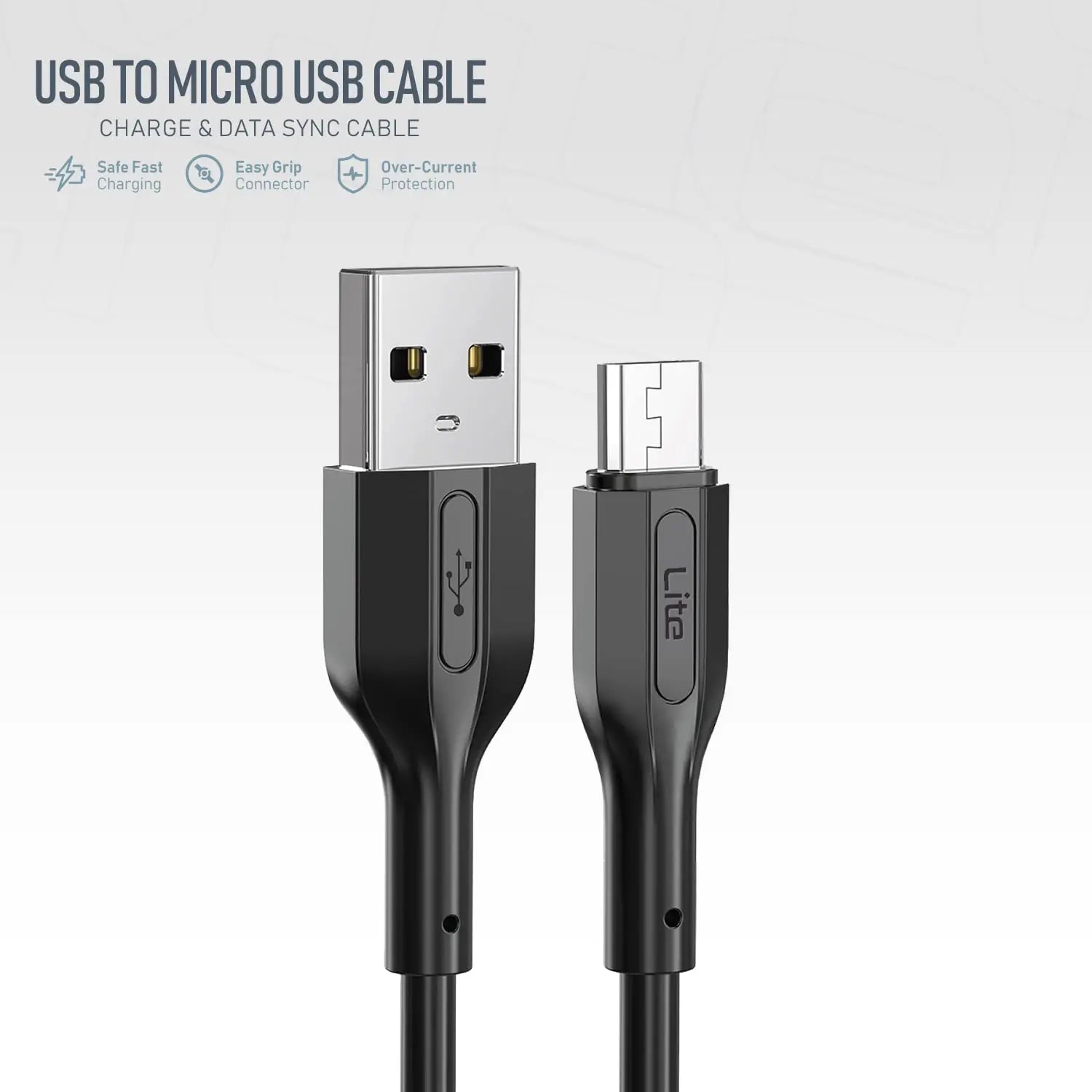 Moxedo Lite USB to Micro USB Fast Charging Cable 1m Compatible for Samsung Galaxy S7 S6 Edge J7 S5, Note 5 4, LG, HTC, Sony, Xbox One, PS4, Kindle, MP3, Tablet (Black)