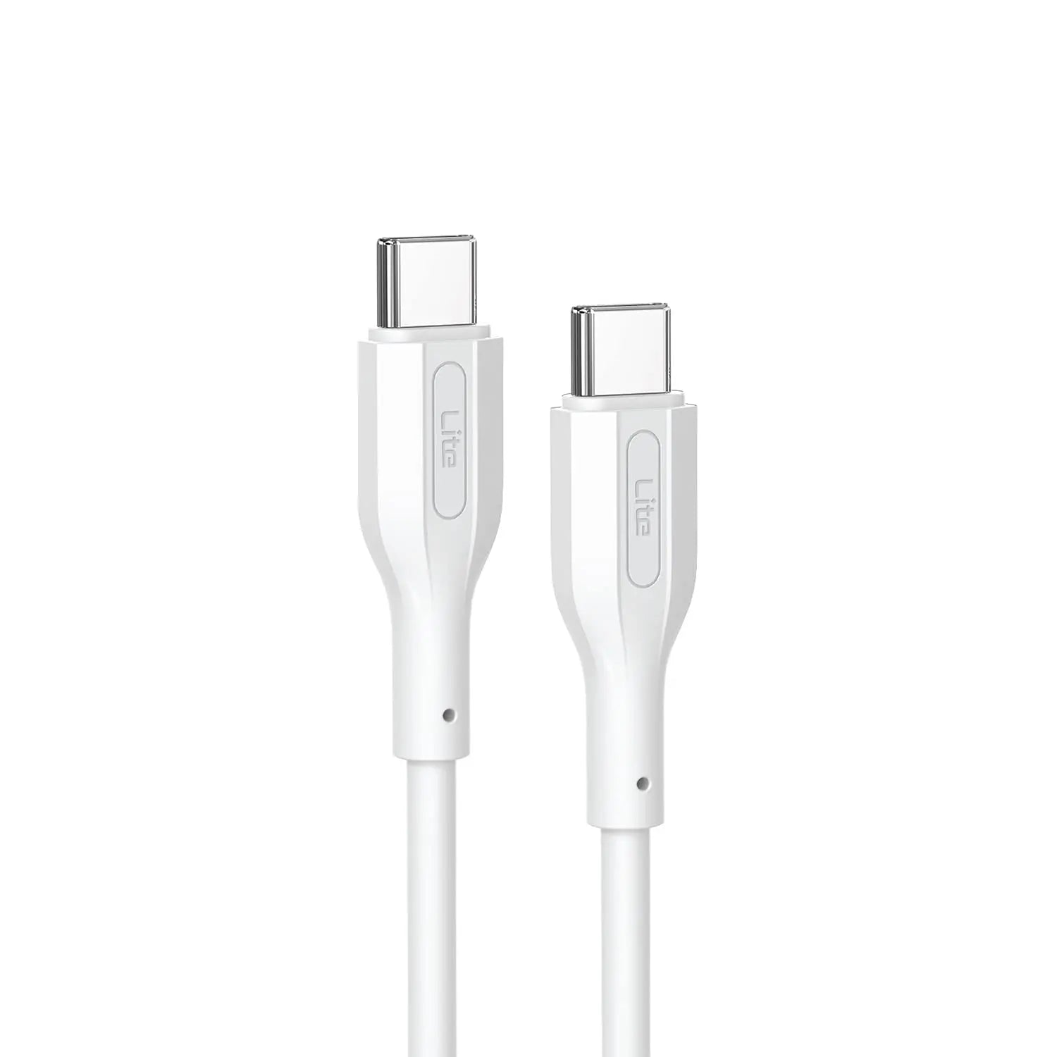 Moxedo Lite USB-C To USB-C Fast Charging Cable 1M Compatible for iPad mini 6，MacBook Pro 2021 14" 16", MacBook Air, iPad Pro 12.9", Samsung S21+, Huawei P30, (White)